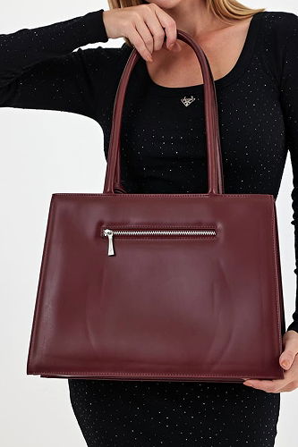 moda selvim Aksesuar Cüzdanlı Omuz Çantası 6232ARK1142 Bordo - Thumbnail