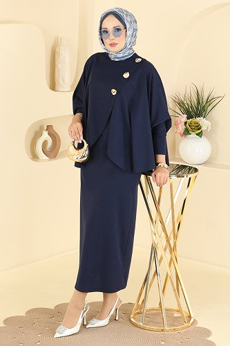 moda selvim Aksesuar Detaylı 2 li Takım 24055UKBK1160 Laci - Thumbnail