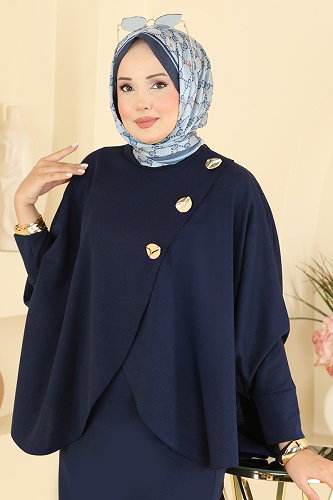 moda selvim Aksesuar Detaylı 2 li Takım 24055UKBK1160 Laci - Thumbnail