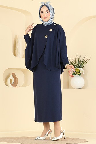 moda selvim Aksesuar Detaylı 2 li Takım 24055UKBK1160 Laci - Thumbnail