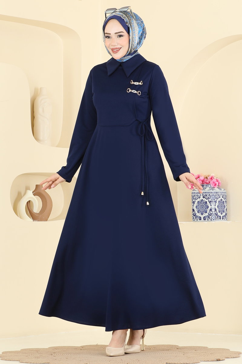 Aksesuar Detaylı Kemerli Elbise 2855SL432 Laci
