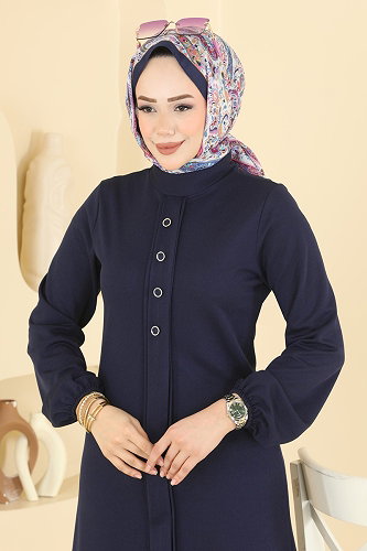 moda selvim Aksesuar Düğmeli 2 lİ Takım 24046UKBK1160 Laci - Thumbnail