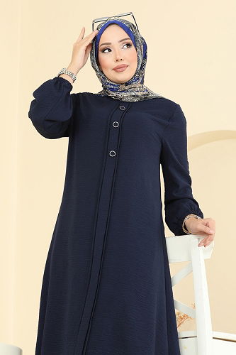 moda selvim Aksesuar Düğmeli Aerobin Takım 2621SL432 Laci - Thumbnail