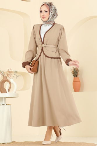 M.P. - Aksesuar Düğmeli Etekli Takım 7452MP806 Vizyon