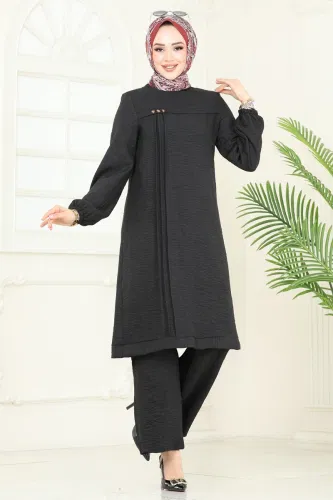 D.V.L. - Aksesuar Düğmeli Takım 366DVL817 Siyah