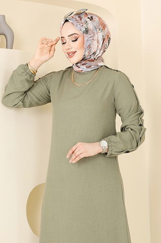 moda selvim Apolet Detay Takım 829OZN1046 Çağla - Thumbnail