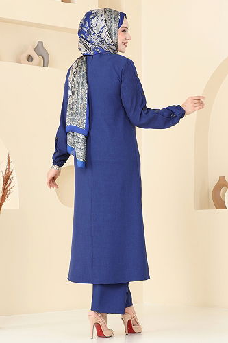 moda selvim Apolet Detay Takım 829OZN1046 Laci - Thumbnail