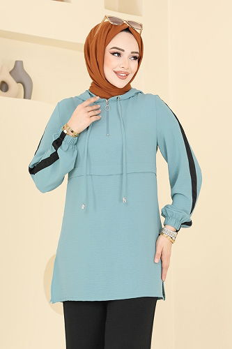 moda selvim Arma Detay Aerobin Takım 358DVL817 Mint&Siyah - Thumbnail