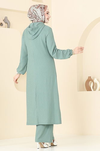 moda selvim Arma Detay Bürümcük Takım 395DVL817 Mint - Thumbnail