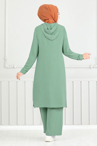 moda selvim Arma Detay İkili Takım 360DVL897-M Mint - Thumbnail