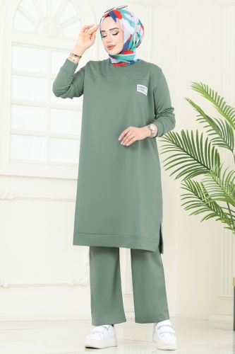 moda selvim Arma Detay İkili Takım 6034UZ662 Mint - Thumbnail