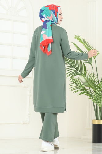 moda selvim Arma Detay İkili Takım 6034UZ662 Mint - Thumbnail