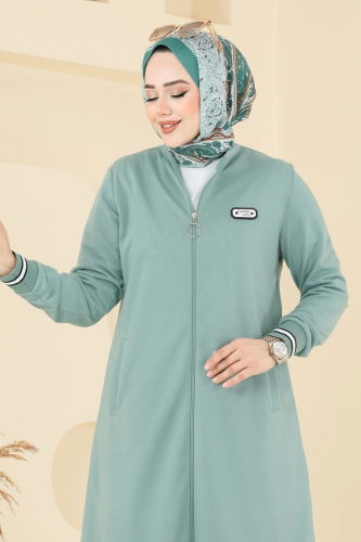 moda selvim Arma Detay Üçlü Takım PL9135 Açık Mint - Thumbnail