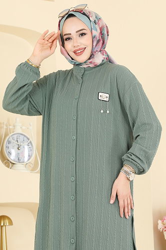 moda selvim Arma Detaylı Burgu Takım 210BO429 Mint - Thumbnail