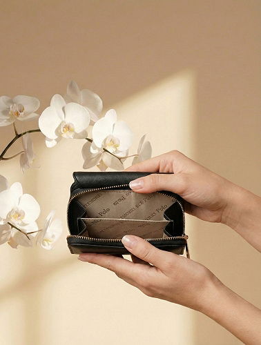 moda selvim Arma Detaylı Çıtçıtlı Cüzdan 212MERK1193 Siyah - Thumbnail