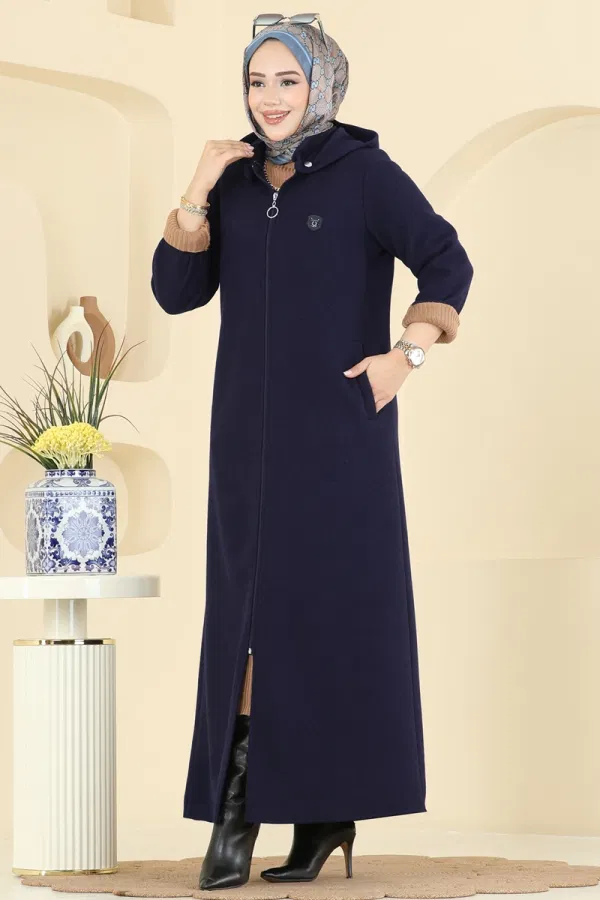 Modaselvim Ferace Arma Detaylı Kaşe Ferace 158ART1138 Laci