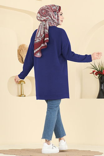 moda selvim Arma Detaylı Modal Tunik 1017ETT926 Laci - Thumbnail