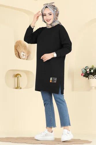 E.T.T. - Arma Detaylı Modal Tunik 1017ETT926 Siyah