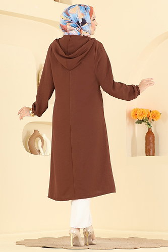 moda selvim Arma Detaylı Rahat Kap 9233PLK541 Taba - Thumbnail