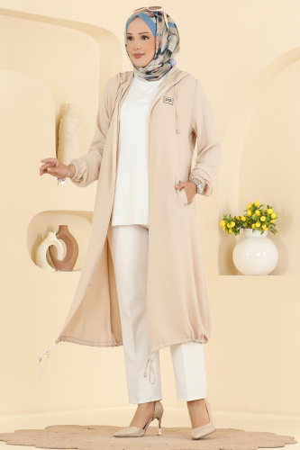 P.L.K. - Arma Detaylı Rahat Kap 9233PLK541 Taş