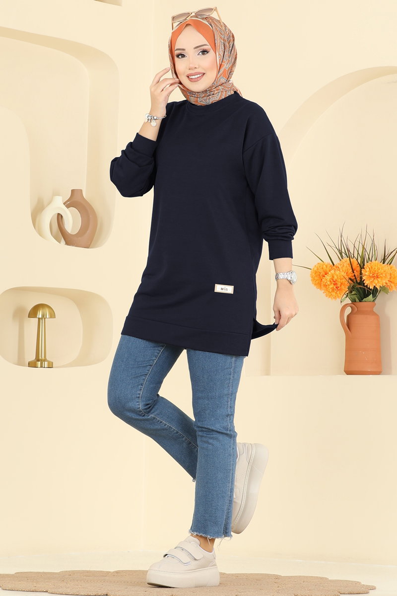 Arma Detaylı Spor Tunik 701PM271 Koyu Laci