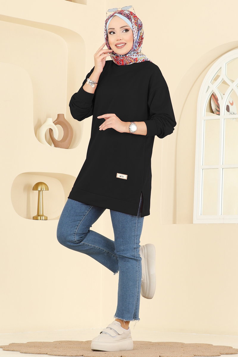 Arma Detaylı Spor Tunik 701PM271 Siyah