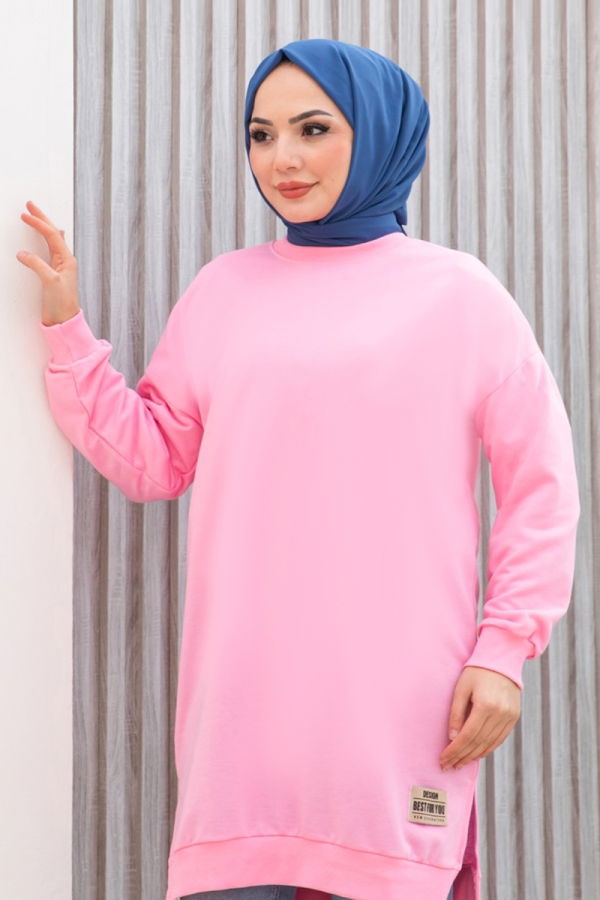 Arma Detaylı Tunik 20455ETT926 Pembe - 2