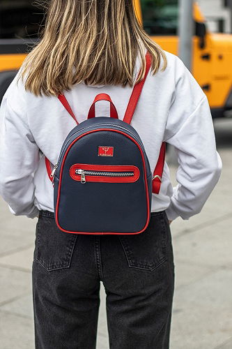 moda selvim Armalı Kadın Sırt Ve El Çantası 311GBK1140 Laci - Thumbnail