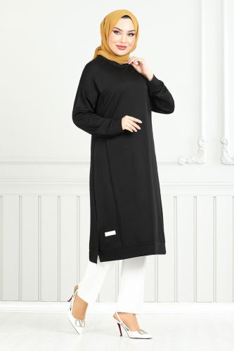 MRV A.Y.D. - Armalı Tesettür Tunik 2697AYD969-M Siyah