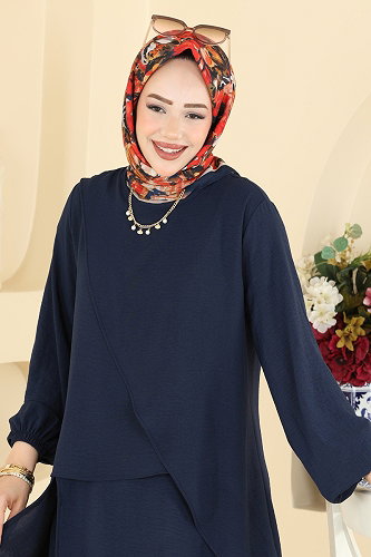 moda selvim Asimetrik Kesim 2 li Takım 2936SLK540 Laci - Thumbnail