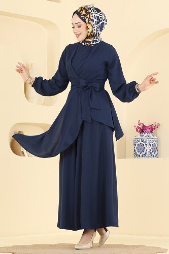 moda selvim Asimetrik Kesim 2 li Takım 6768MP806 Laci - Thumbnail