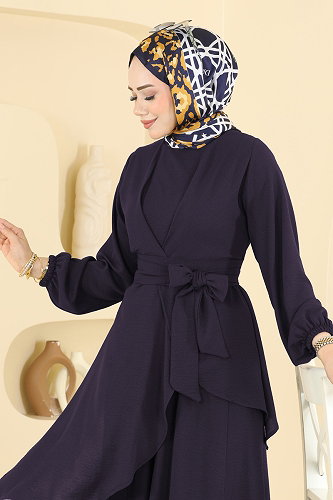 moda selvim Asimetrik Kesim 2 li Takım 6768MP806 Laci - Thumbnail