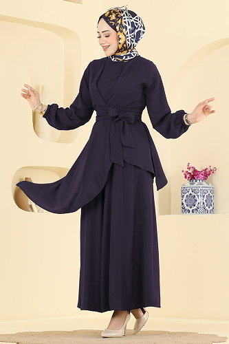 moda selvim Asimetrik Kesim 2 li Takım 6768MP806 Laci - Thumbnail