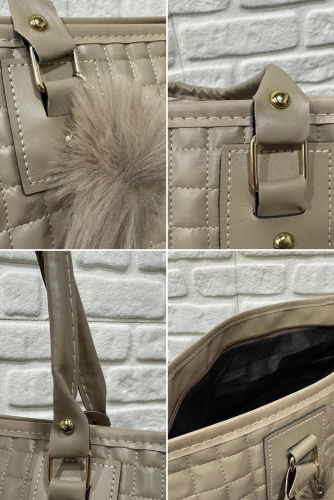moda selvim الحقيبة بيج 09STG610 - Thumbnail
