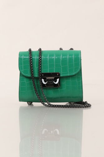 moda selvim Bag 1019TNC822 Benetton Green & Silver - Thumbnail