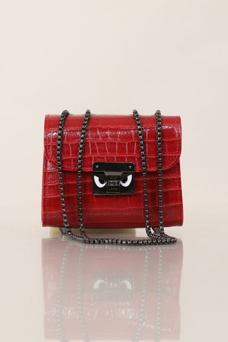 moda selvim Bag 1019TNC822 Red&Silver - Thumbnail