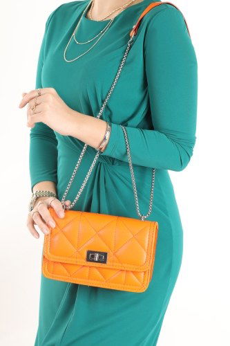 moda selvim 1022TNC822 برتقالي حقيبة - Thumbnail