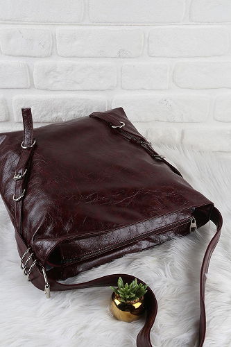 moda selvim الحقيبة خمري 10STG610 - Thumbnail