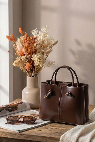 moda selvim Bag 111MERK1193 Brown - Thumbnail