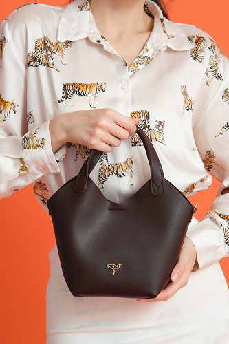 moda selvim الحقيبة بني 309GBK1140 - Thumbnail