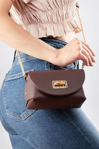 moda selvim الحقيبة بني 310GBK1140 - Thumbnail