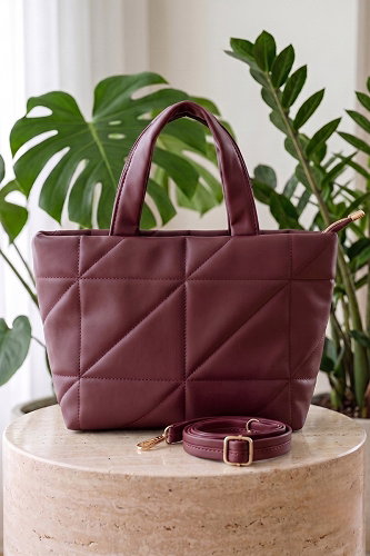 moda selvim Bag 4028LPRK1206 Burgundy - Thumbnail