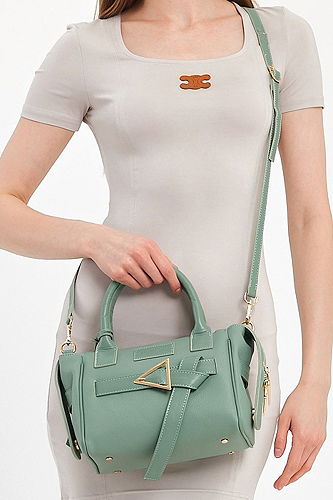 moda selvim الحقيبة أخضر باهت 5978ARK1142 - Thumbnail