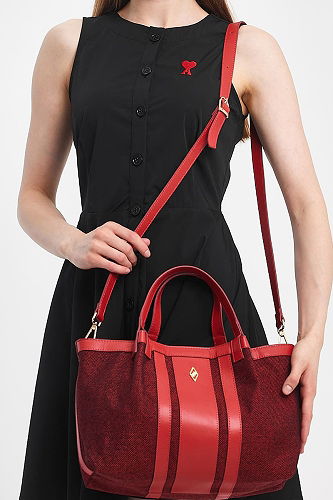 moda selvim الحقيبة احمر 6230ARK1142 - Thumbnail