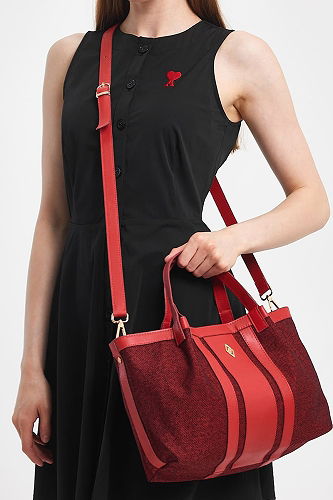 moda selvim الحقيبة احمر 6230ARK1142 - Thumbnail