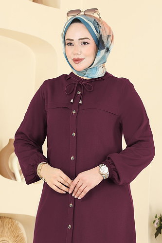 moda selvim Bağcık Detay Belmando 2 li Takım 0355BG354 Bordo - Thumbnail