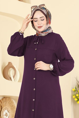 moda selvim Bağcık Detay Belmando 2 li Takım 0355BG354 Mürdüm - Thumbnail