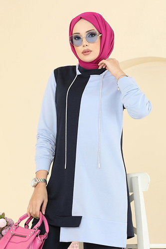 moda selvim Bağcık Taş Detaylı Takım 2750SL432 Laci - Thumbnail