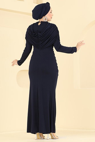 moda selvim Bağlama Detaylı Abiye 4736ALGK1170 Laci - Thumbnail