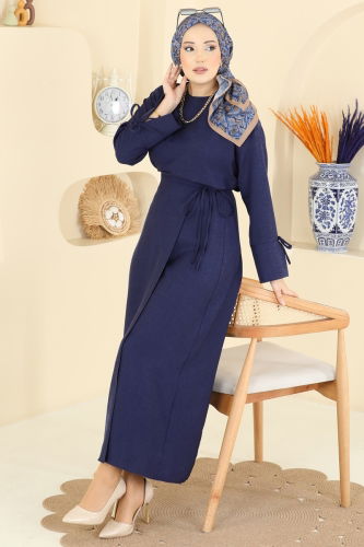 D.N.Z. - Bağlama Detaylı Keten Takım 5090DNZ1187 Laci